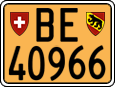 License plate of Switzerland, Slow vehicles (yellow)