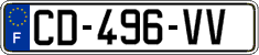 French license plate, SIV (ordinary)