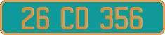 French license plate, Diplomatic