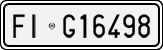 License plate of Italy, Cars (1927 year series)