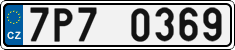 License plate of the Czech Republic, Cars (2001)