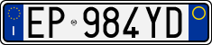 License plate of Italy, Cars (1994 year series)