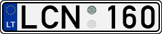License plate of Lithuania, Cars