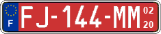French license plate, SIV (transit plates)
