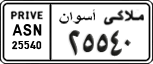 License plate of Egypt, Cars (1999)