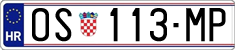 License plate of Croatia, Regular plates