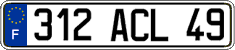 French license plate, FNI