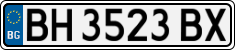 License plate of Bulgaria, Cars