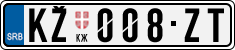 License plate of Serbia, Cars