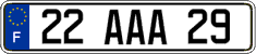 French license plate, FNI