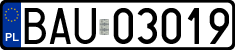 License plates of Poland, Regular car plates