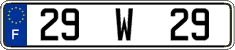 French license plate, FNI