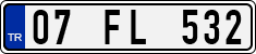 License plate of Turkey, Regular plates
