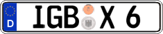 German license plate, Regular plates