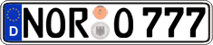 German license plate, Regular plates