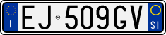License plate of Italy, Cars (1994 year series)