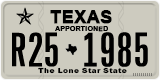 Texas, Apportioned vehicles (2012) (A12-3456)