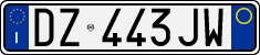 License plate of Italy, Cars (1994 year series)