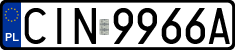 License plates of Poland, Regular car plates