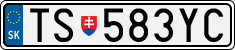License plate of Slovakia, Cars