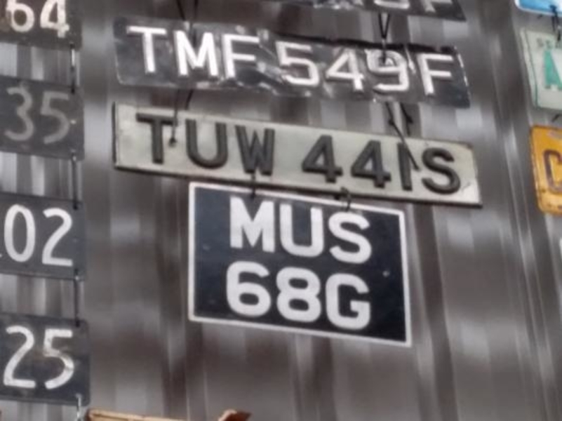 MUS68G, Номерной знак без ТС 