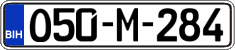 License plate of Bosnia and Herzegovina, Regular plates