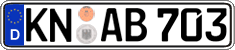 German license plate, Regular plates