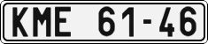 License plate of the Czech Republic, Cars (1960)