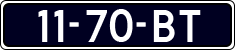 License plate of the Netherlands, Cars