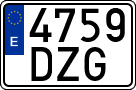 License plates of Spain, Ordinary (2000)