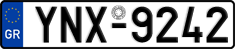 License plate of Greece, Cars