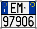 License plate of Italy, Motorcycles (1994 year series)