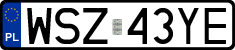 License plates of Poland, Regular car plates