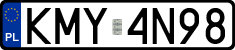 License plates of Poland, Regular car plates