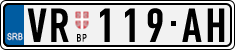 License plate of Serbia, Cars