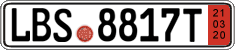 German license plate, Export transit plates
