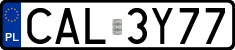 License plates of Poland, Regular car plates