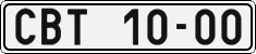 License plate of the Czech Republic, Cars (1960)