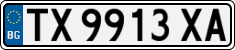 License plate of Bulgaria, Cars