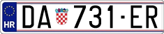 License plate of Croatia, Regular plates