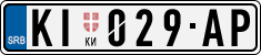 License plate of Serbia, Cars