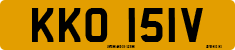 License plate of the United Kingdom, 1963 year system