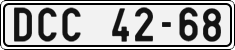License plate of the Czech Republic, Cars (1960)