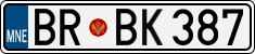 License plate of Montenegro, Cars