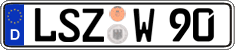 German license plate, Regular plates