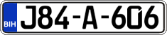 License plate of Bosnia and Herzegovina, Regular plates