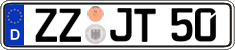 German license plate, Regular plates