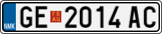 License plate of North Macedonia, Regular plates (2012)