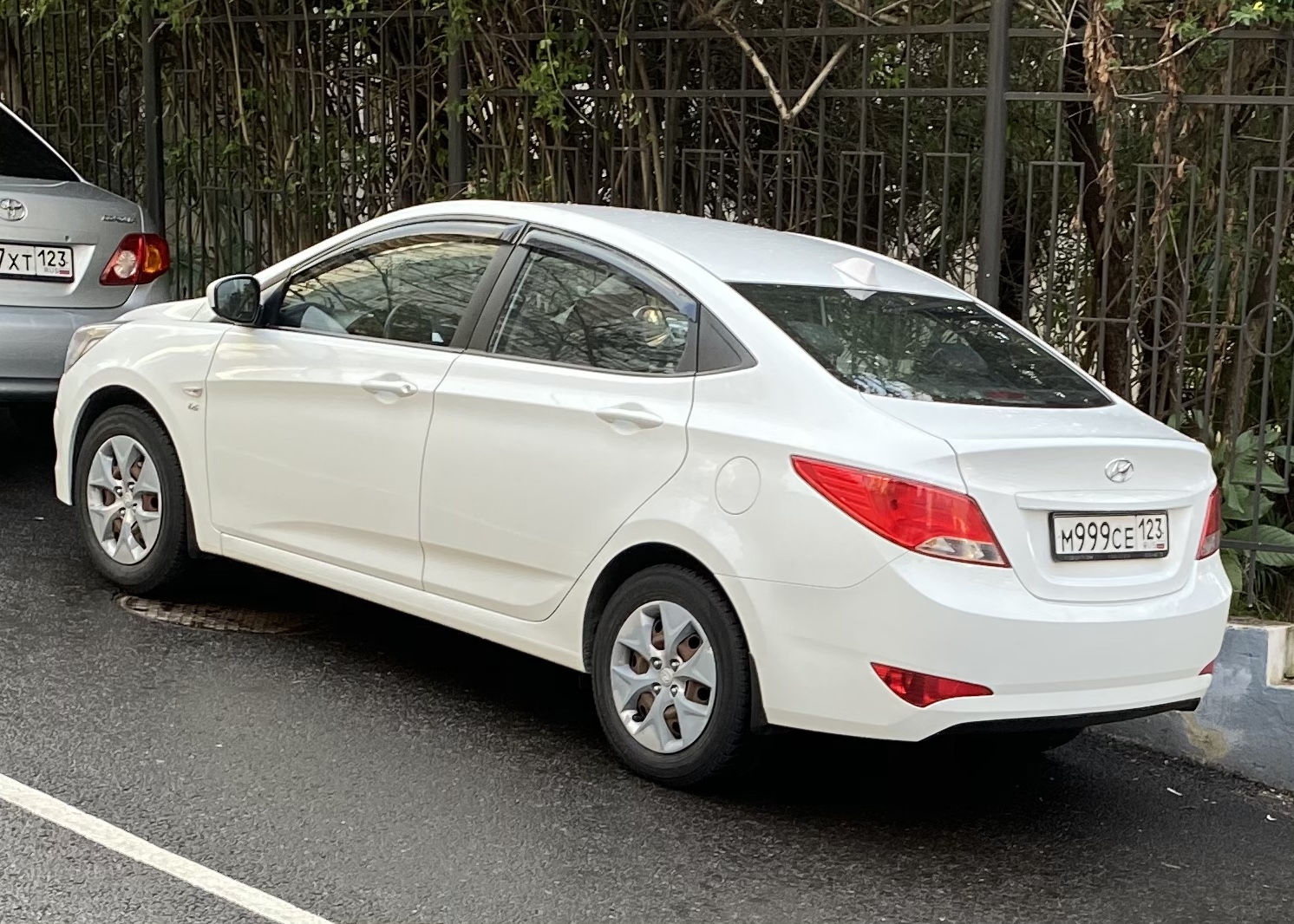 м 999 се 123, Hyundai Solaris 1st gen Sedan (RB), facelift, 2014–2017