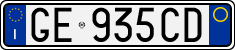 License plate of Italy, Cars (1994 year series)